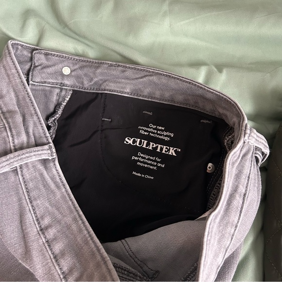 🩷ATHLETA SCULPTEK GRAY SKINNY MID RISE SKINNY JEANS POWER MESH STRETCH SIZE 6 - Picture 10 of 11